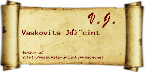 Vaskovits Jácint névjegykártya